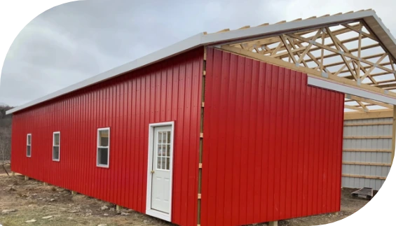 New pole barn in Owego NY by Sutryk and Son